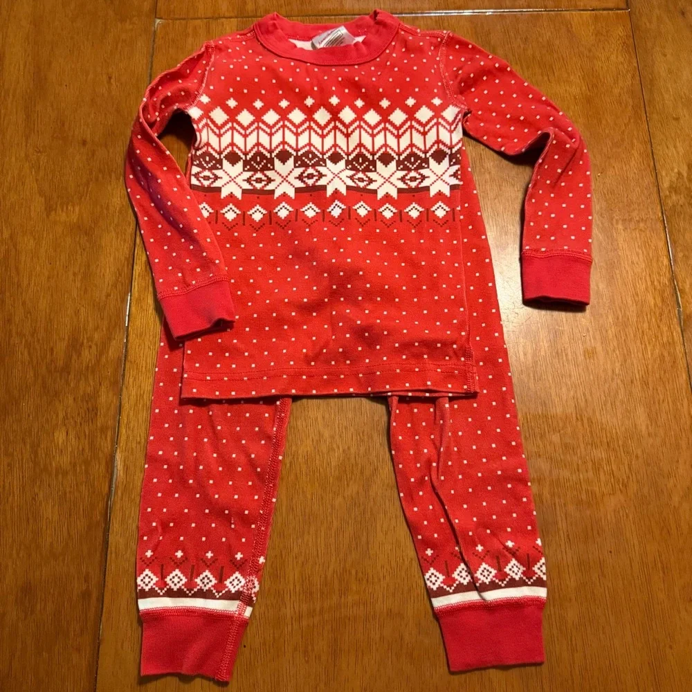 Hanna Andersson Nordic Snowflake‎ Pajama Set Size 3T Organic Cotton